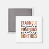 Aimant Flannels Hayrides Citrouille Sweaters Vintages Bon (Recto/Verso)