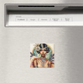 Aimant Flapper Black Woman Roaring 20s Glamor (In Situ (Lave-vaisselle))