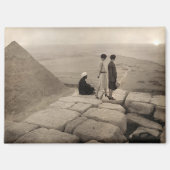 Aimant Flapper Girls Sunrise Khufu Pyramid, Égypte 1920 (Recto)