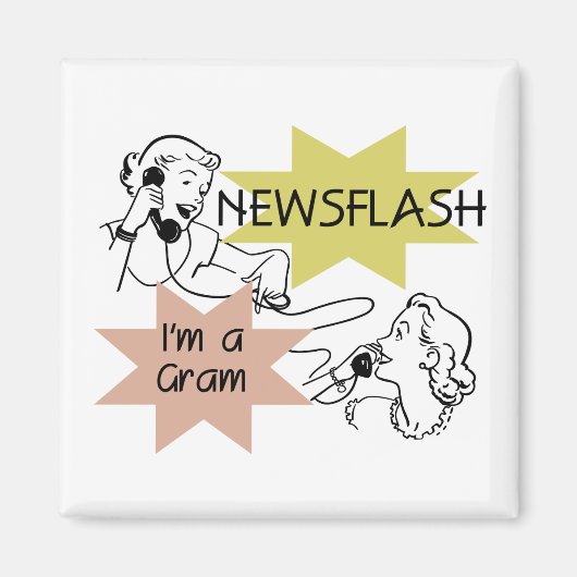 Aimant Flash d'information je suis T-shirts et cadeaux (Devant)