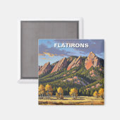 Aimant Flatirons Colorado Voyage (Recto/Verso)