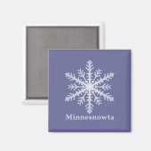 Aimant Fléau de neige bleu Minnesnowta (Recto/Verso)