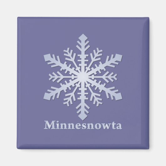 Aimant Fléau de neige bleu Minnesnowta (Devant)