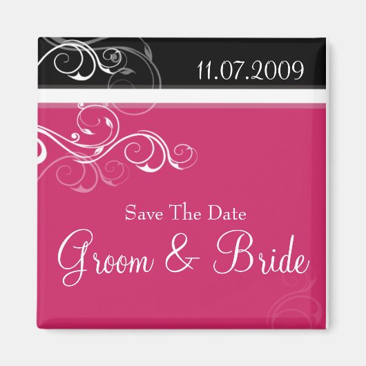 Aimant Flèches roses et noires (Devant)