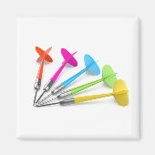 Aimant fléchettes en plastique coloré (Devant)