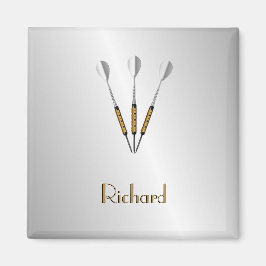Aimant Fléchettes Personnalisées / Monogramme (Devant)