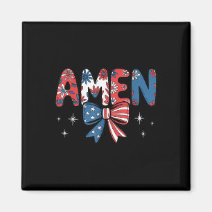 Aimant Fleur Amen Rouge Blanc Bleu Coquette Arc Drapeau A