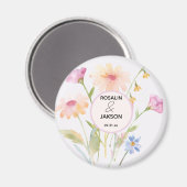 Aimant fleur aquarelle modifiable (Recto/Verso)