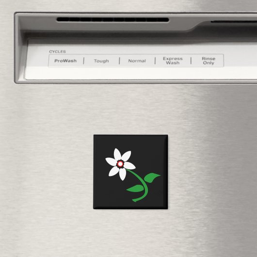 Aimant Fleur blanche (In Situ (Lave-vaisselle))