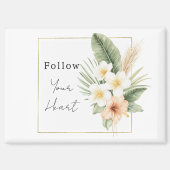 Aimant Fleur Blanche de Pêche Tropicale (Recto)