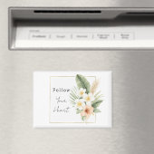 Aimant Fleur Blanche de Pêche Tropicale (In Situ (Lave-vaisselle))