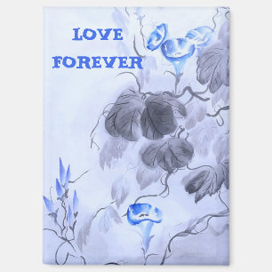 Aimant Fleur bleue