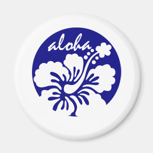 Aimant fleur bleue d'Hawaï