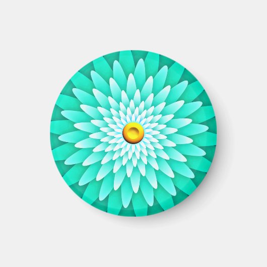 Aimant Fleur bleue Mandala-68566 (Devant)