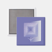 Aimant Fleur carré violette (Recto/Verso)