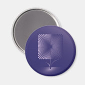 Aimant Fleur carré violette (Recto/Verso)