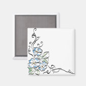 Aimant Fleur Coin Fleur Nature Beau Plante Fleur (Recto/Verso)