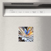 Aimant Fleur colorée 3D et Papillon (In Situ (Lave-vaisselle))