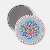 Aimant Fleur colorée Bliss (Recto/Verso)