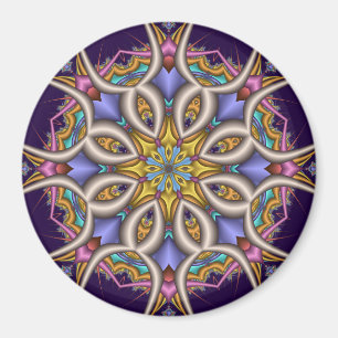 Aimant Fleur colorée d'imaginaire