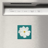 Aimant Fleur Cosmos Blanc (In Situ (Lave-vaisselle))