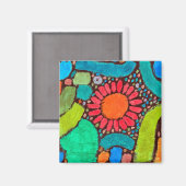 Aimant Fleur dans la vallée, Klee (Recto/Verso)