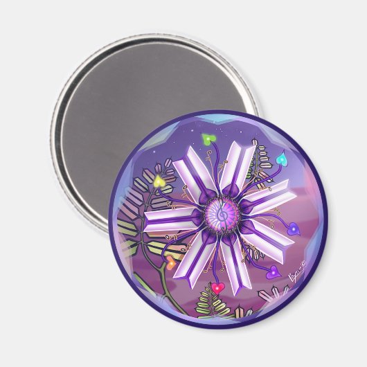 Aimant Fleur dans le désert (Recto/Verso)