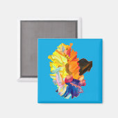 Aimant Fleur d'aquarelle couleur carnation (Recto/Verso)