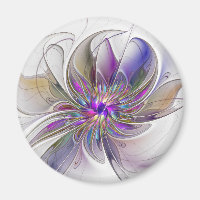 Fleur d'art Abstrait, énergique et coloré