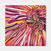 Aimant Fleur d'art aquarelle chrysanthème (Devant)