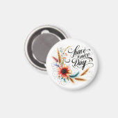 Aimant Fleur de bonne journée (Recto/Verso)