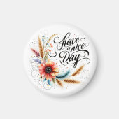 Aimant Fleur de bonne journée (Devant)