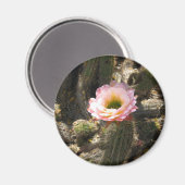 Aimant Fleur de cactus roses (Recto/Verso)