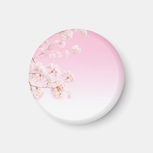 Aimant Fleur de cerisier rose printemps sérénité (Devant)