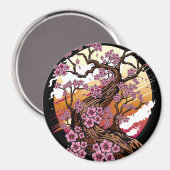 Aimant Fleur de cerisier sauvage (Recto/Verso)