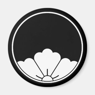 Aimant Fleur de chinois rhombique vue par un trou dans un