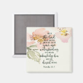 Aimant Fleur de confiance dans le Seigneur (Recto/Verso)
