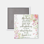 Aimant Fleur de confiance dans le Seigneur (Recto/Verso)