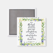 Aimant Fleur de confiance dans le Seigneur (Recto/Verso)