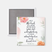 Aimant Fleur de confiance dans le Seigneur (Recto/Verso)