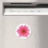 Aimant Fleur de Gerbera rose profonde (In Situ (Lave-vaisselle))
