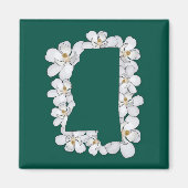 Aimant Fleur de l'État du Mississippi (Devant)