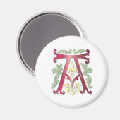 Aimant Fleur de lis A Monogramme (Recto/Verso)