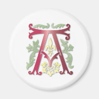 Fleur de lis A Monogramme