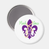 Aimant Fleur De Lis avec perles (Recto/Verso)