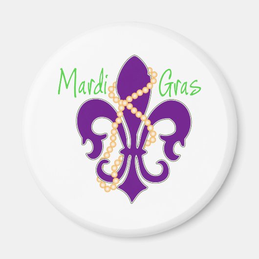 Aimant Fleur De Lis avec perles (Devant)