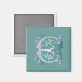 Aimant Fleur-de-lis E Monogramme (Recto/Verso)