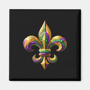 Aimant Fleur de lis Mardi Gras Symbole Carnaval Parade Co