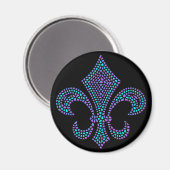Aimant Fleur De Lis Mosaic Bevel Pastel (Recto/Verso)