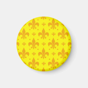 Aimant Fleur de lis Motif jaune